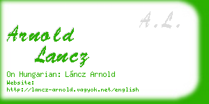 arnold lancz business card